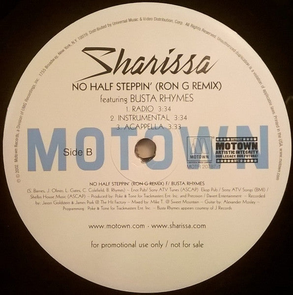 Sharissa - No Half Steppin' (Remixes)