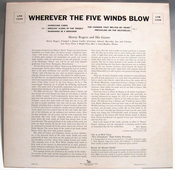 Shorty Rogers Quintet - Wherever The Five Winds Blow