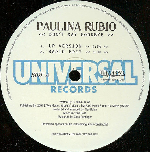 Paulina Rubio - Don't Say Goodbye