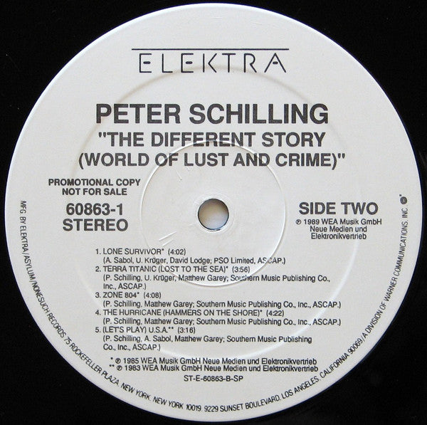 Peter Schilling - The Different Story (World Of Lust And Crime)