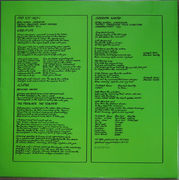 Yes - Close To The Edge