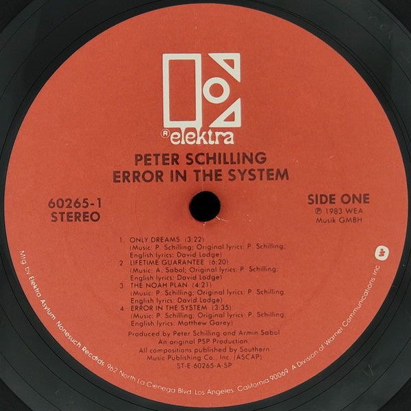 Peter Schilling - Error In The System