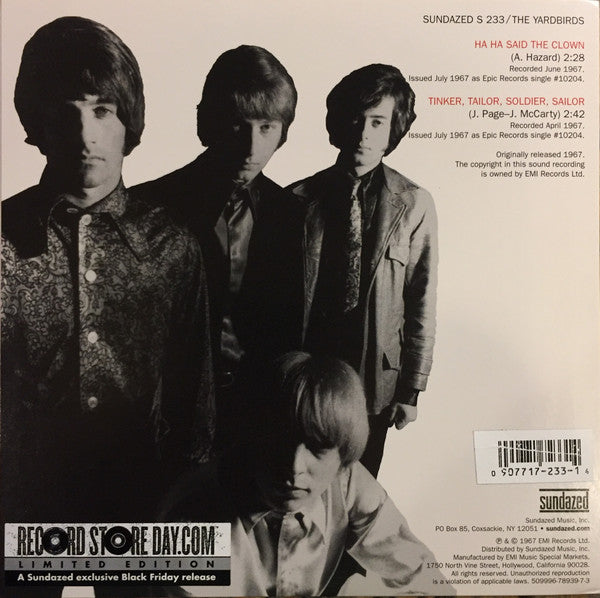 The Yardbirds - Ha Ha Said The Clown / Tinker, Tailor, Soldier, Sailor