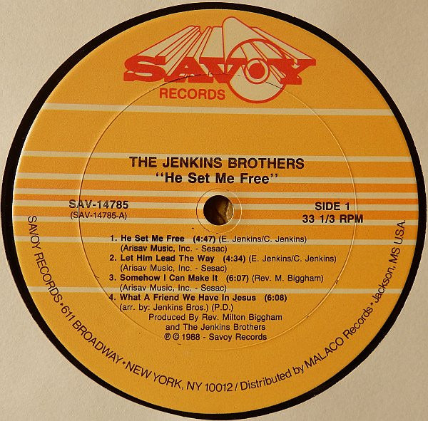 The Jenkins Brothers - He Set Me Free