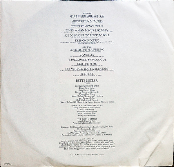 Bette Midler - The Rose - The Original Soundtrack Recording
