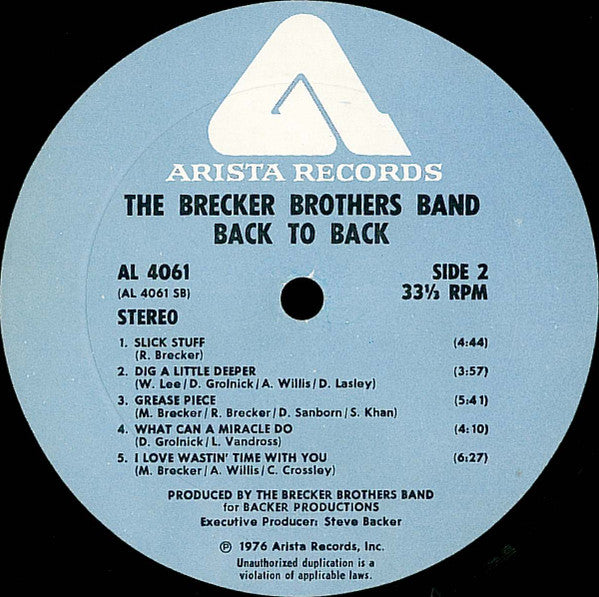 Brecker Brothers, The - Back To Back