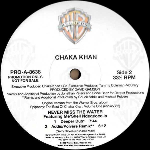 Chaka Khan - Never Miss The Water