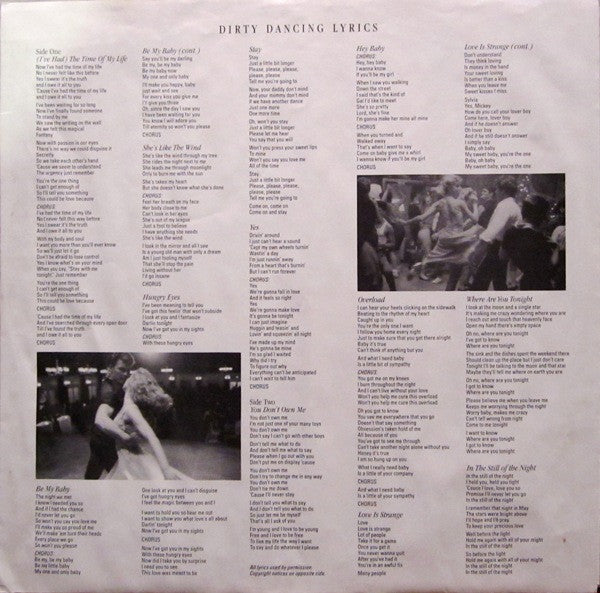 Various - Original Soundtrack From The Vestron Motion Picture - Dirty Dancing