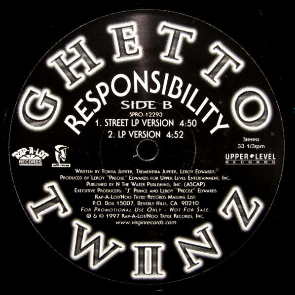 Ghetto Twiinz - Responsibility