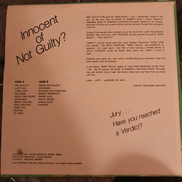 Baby Seal's - Not Guilty