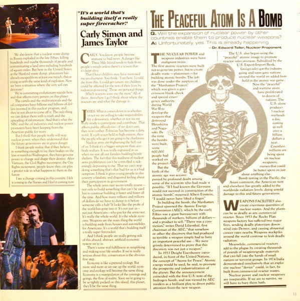 Various - No Nukes - From The Muse Concerts For A Non-Nuclear Future - Madison Square Garden - September 19-23, 1979