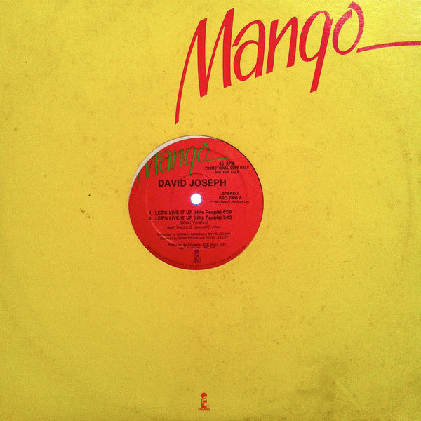 David Joseph - Let's Live It Up (Nite People)