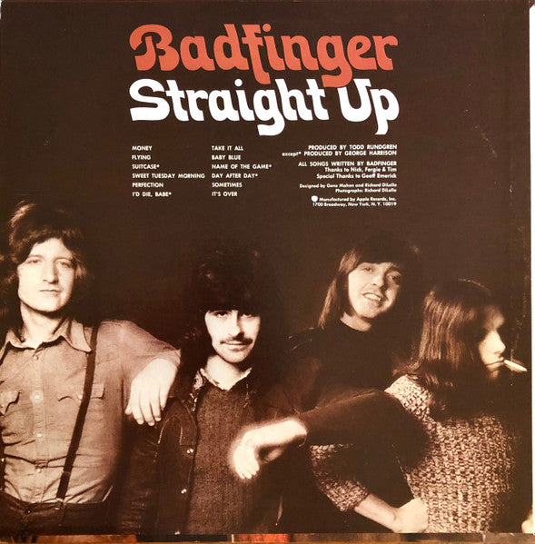 Badfinger - Straight Up [1st US Press, 1971]