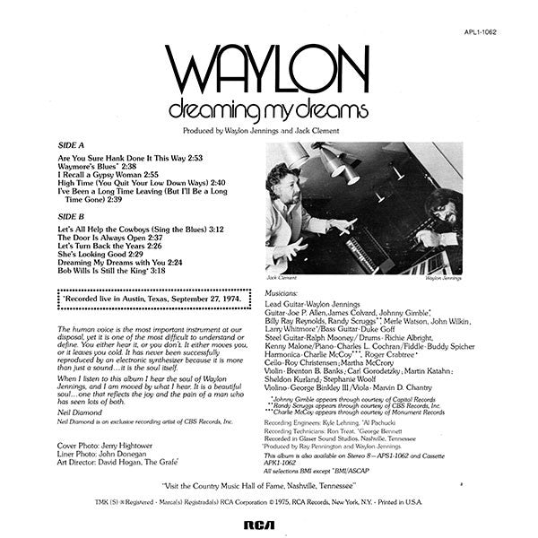 Waylon Jennings - Dreaming My Dreams