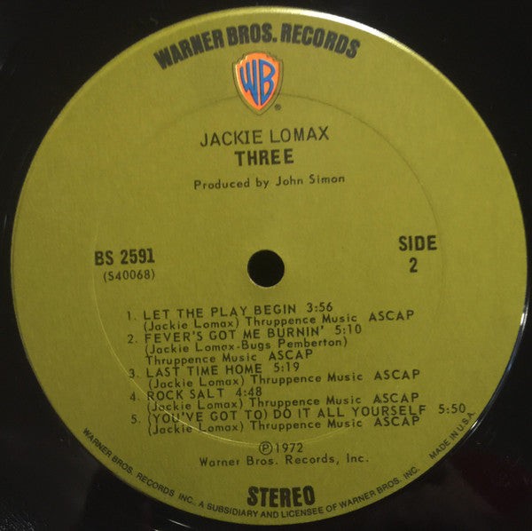 Jackie Lomax - Three