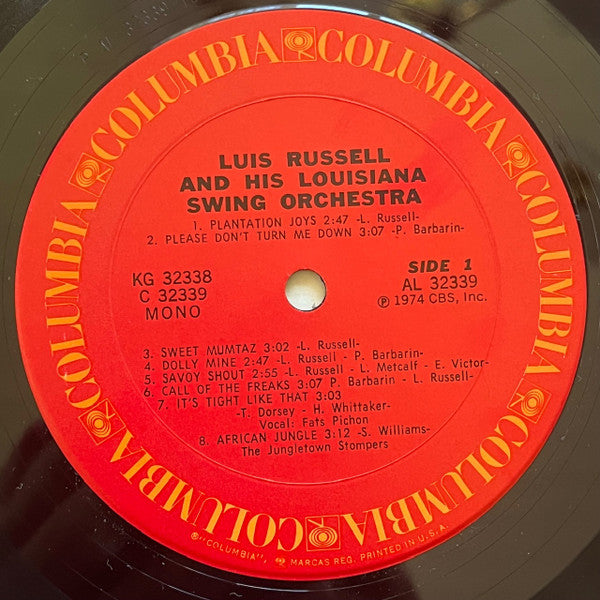 Luis Russell And His Orchestra - Luis Russell And His Louisiana Swing Orchestra (2LP, PROMO)