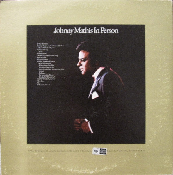 Johnny Mathis - In Person - Recorded Live At Las Vegas