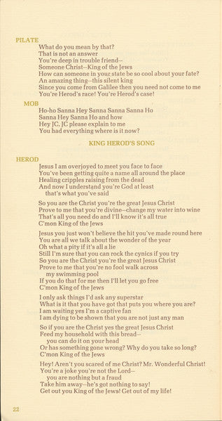 Andrew Lloyd Webber And Tim Rice - Jesus Christ Superstar