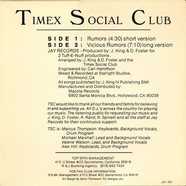 Timex Social Club - Rumors