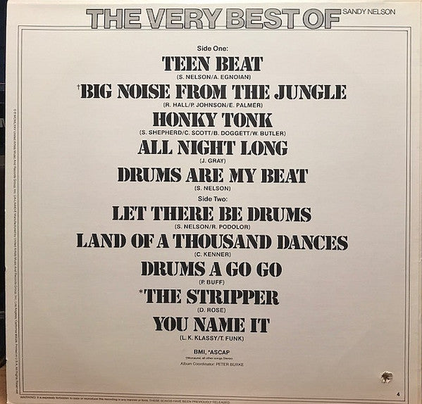 Sandy Nelson - The Very Best Of Sandy Nelson