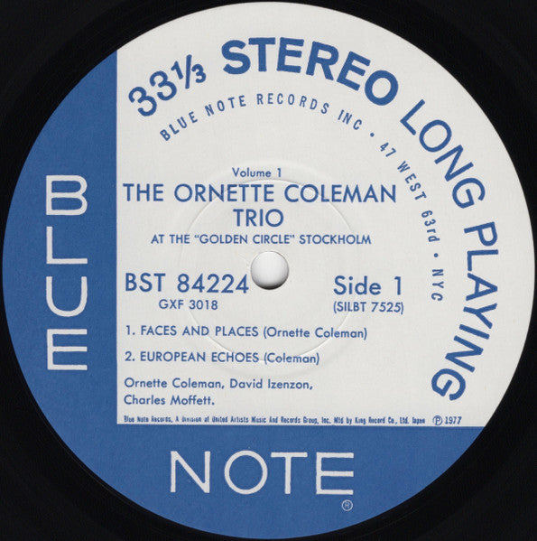 The Ornette Coleman Trio - At The "Golden Circle" Stockholm (Volume One) = ゴールデン・サークルのオーネット・コールマン（第1集）