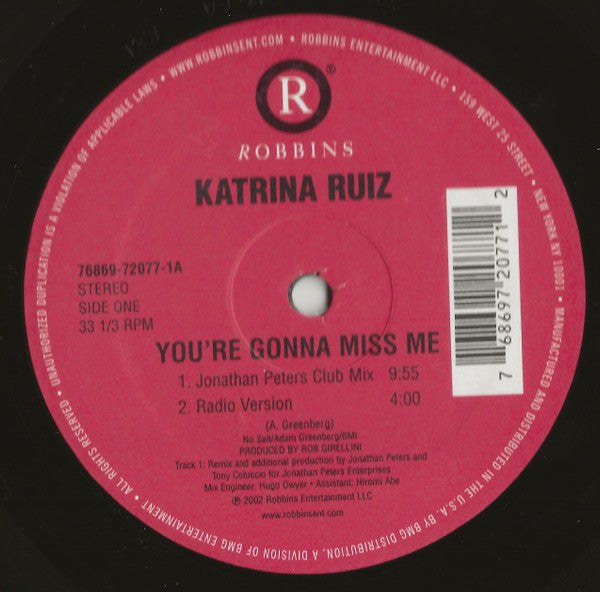 Katrina Ruiz - You're Gonna Miss Me