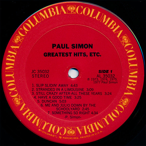 Paul Simon - Greatest Hits, Etc.