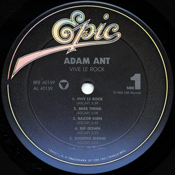 Adam Ant - Vive Le Rock