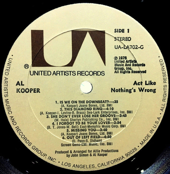 Al Kooper - Act Like Nothing's Wrong