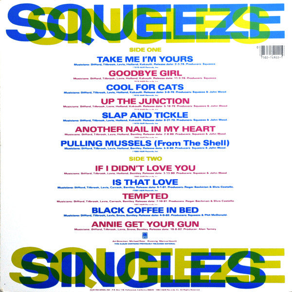 Squeeze (2) - Singles - 45's And Under