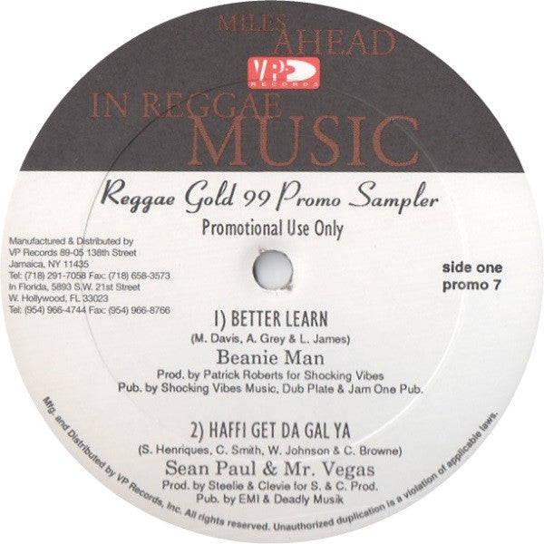 Various - Reggae Gold 99 Promo Sampler
