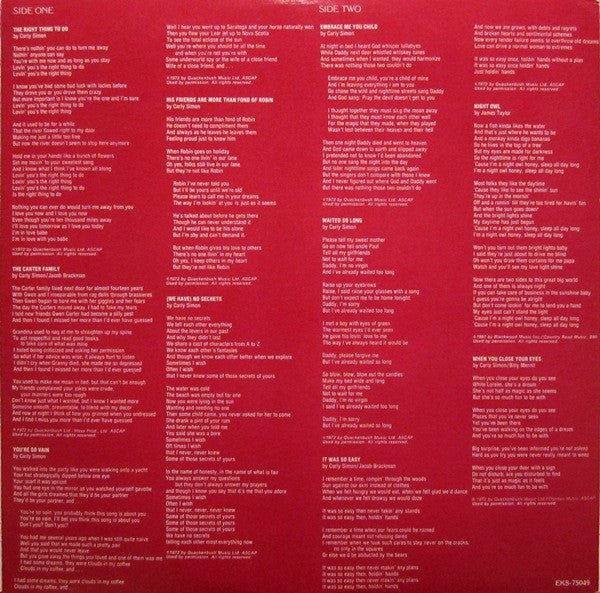 Carly Simon - No Secrets