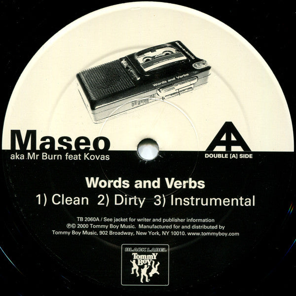 Maseo - Words And Verbs / Get Use To It