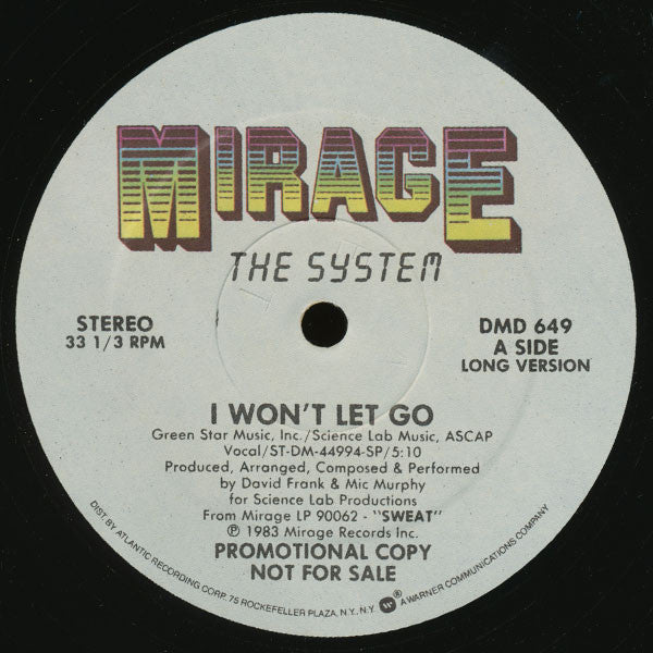 The System - I Won't Let Go