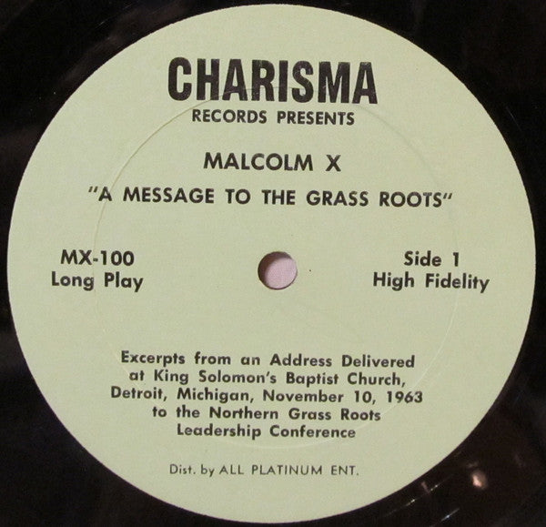 Malcolm X - Message To The Grass Roots