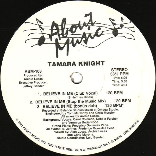 Tamara Knight - Believe In Me