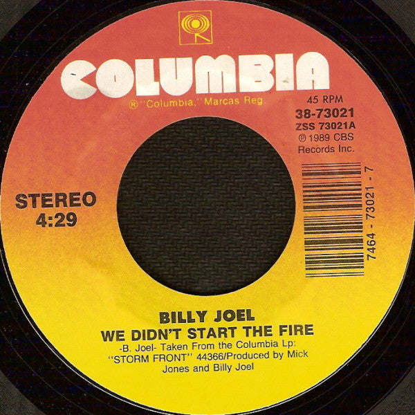 Billy Joel - We Didn't Start The Fire
