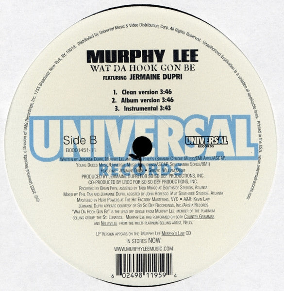 Murphy Lee - Wat Da Hook Gon Be
