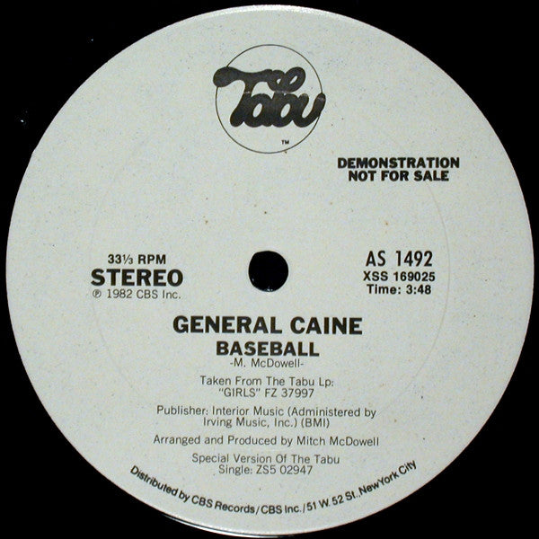 General Caine - Girls / Baseball
