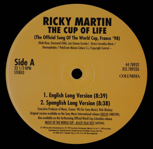 Ricky Martin - The Cup Of Life (The Official Song Of The World Cup, France '98)