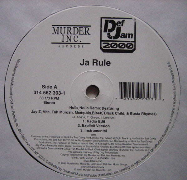Ja Rule - Holla Holla (Remix) / 4 Life