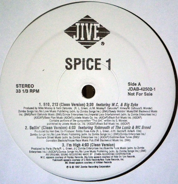 Spice 1 - 510, 213 / Ballin' / I'm High