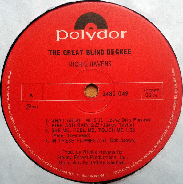 Richie Havens - The Great Blind Degree
