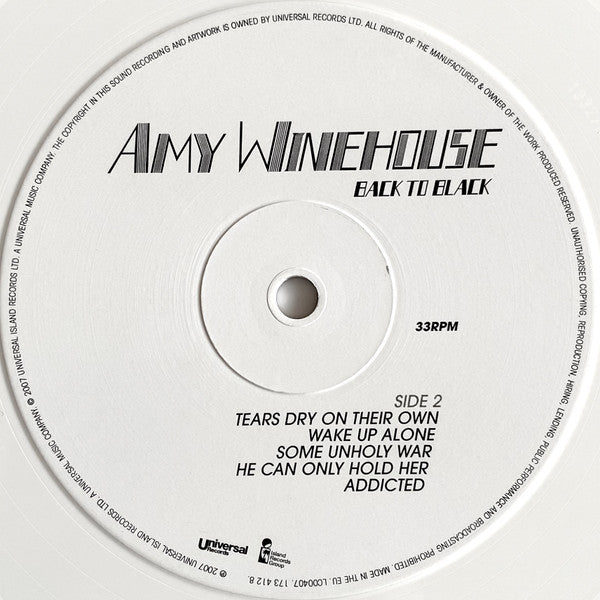 Amy Winehouse - Back To Black [WHITE VINYL]