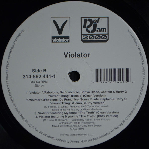 Violator (3) - Vivrant Thing (Remixes)