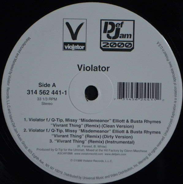 Violator (3) - Vivrant Thing (Remixes)