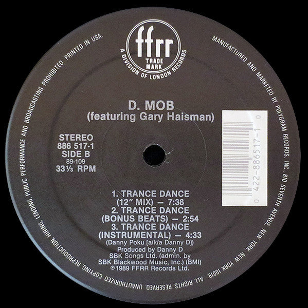 D Mob - We Call It Acieed / Trance Dance