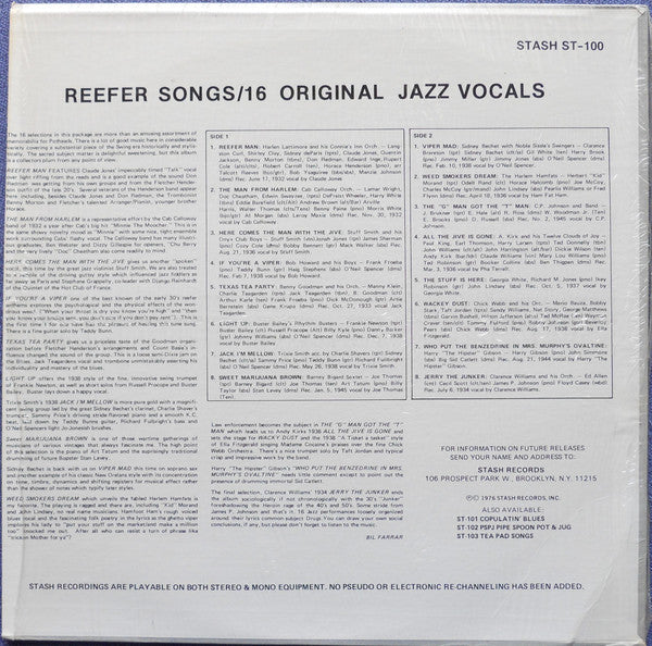 Various - Reefer Songs (16 Original Jazz Classics)