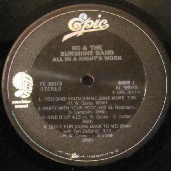 KC & The Sunshine Band - All In A Night's Work