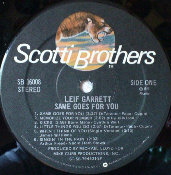 Leif Garrett - Same Goes For You